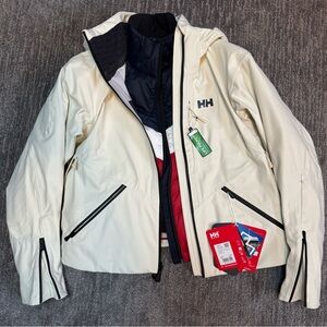 NWT Helly Hansen Off-White ski Jacket with removable puffer jacket